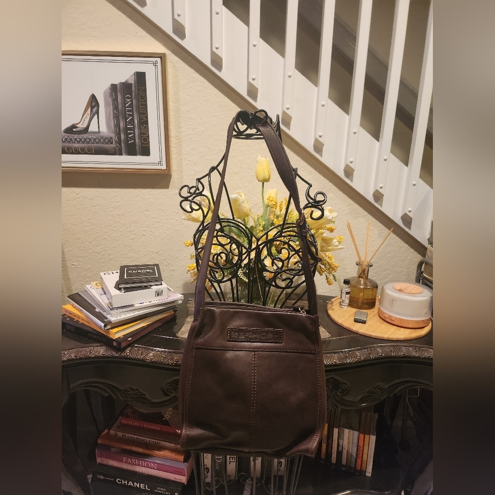 Fossil large leather crossbody bag